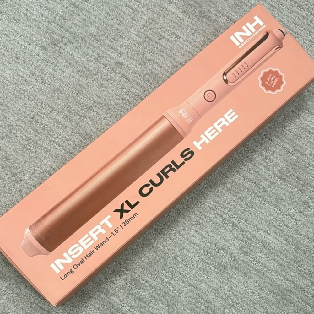 INH XL Curls Hair Curling Oval Wand in Pink